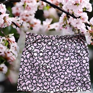 Hello Kitty Mini Skirt l Pink with Black Print l XXL l